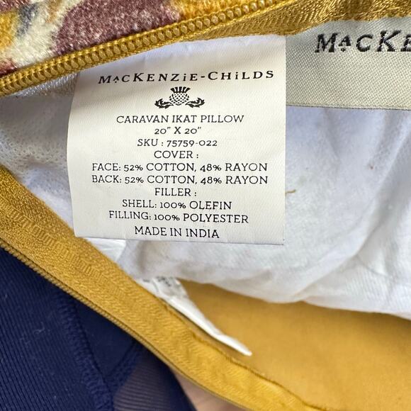 MacKenzie Child's Caravan Ikat Throw Pillow 16x16- set of 2 Indie Boho - Picture 10 of 16